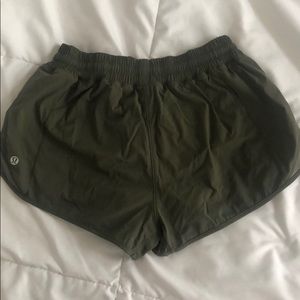 Olive green mesh  short shorts from lululemon
